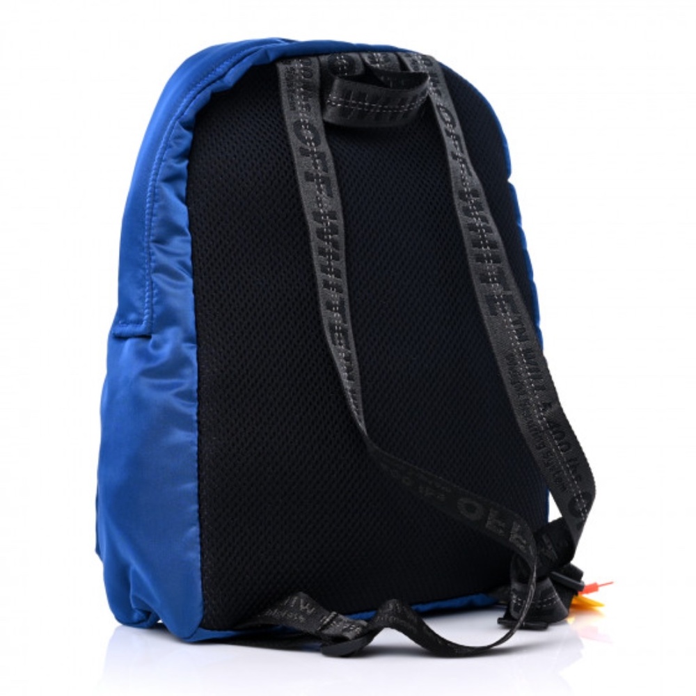 OFF-WHITE Canvas Rounded Logo Mini Backpack Blue - Picture 3 of 9